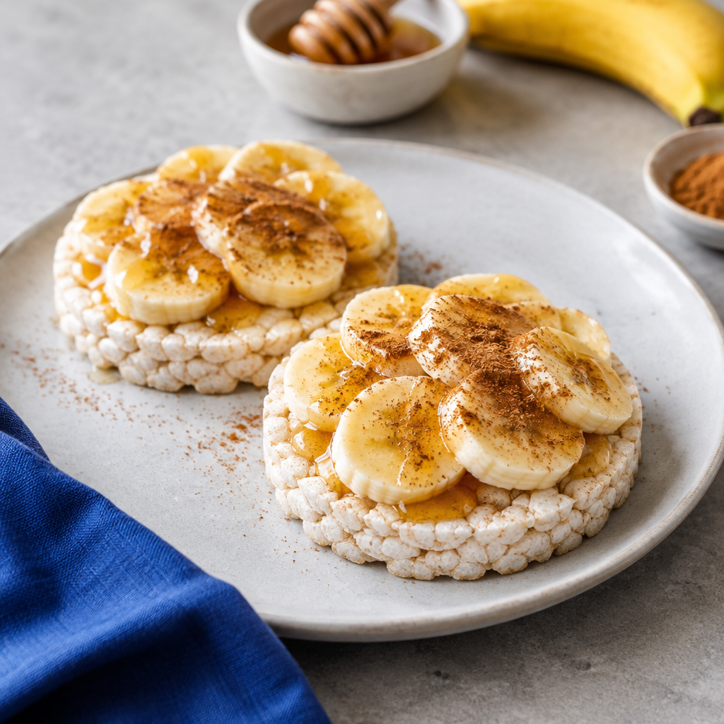 Honey banana rice cakes